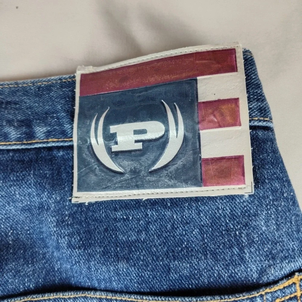 Vintage Y2K Phat Farm Jeans Men's 44x32 Denim Baggy Hip Hop Streetwear Logo EUC
